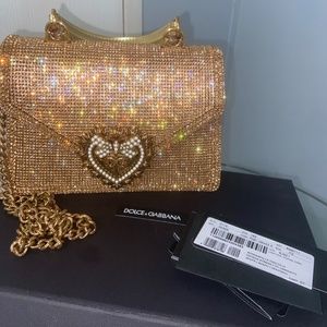 Dolce Gabbana Devotion Small bag rhinestones